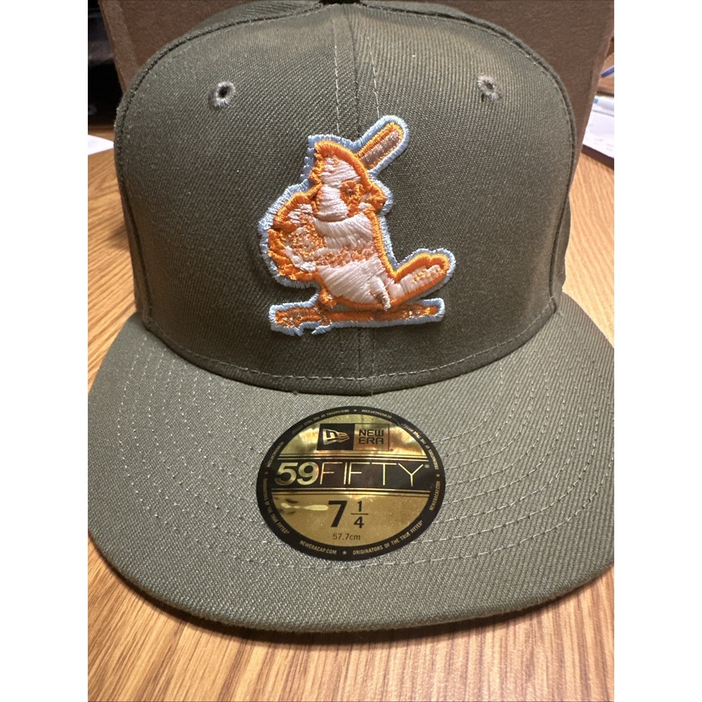 New Era 59FIFTY St. Louis Cardinals Hat 7 1/4 Olive Floral Busch Stadium NWT